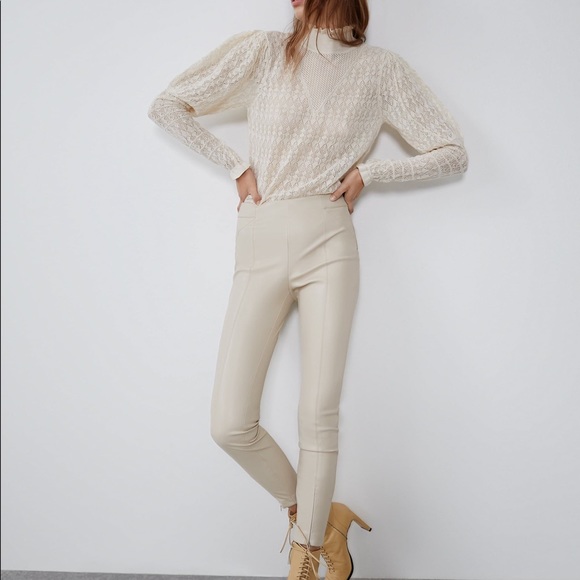 Zara | Pants u0026 Jumpsuits | Zara Faux Leather Leggings Size S | Poshmark